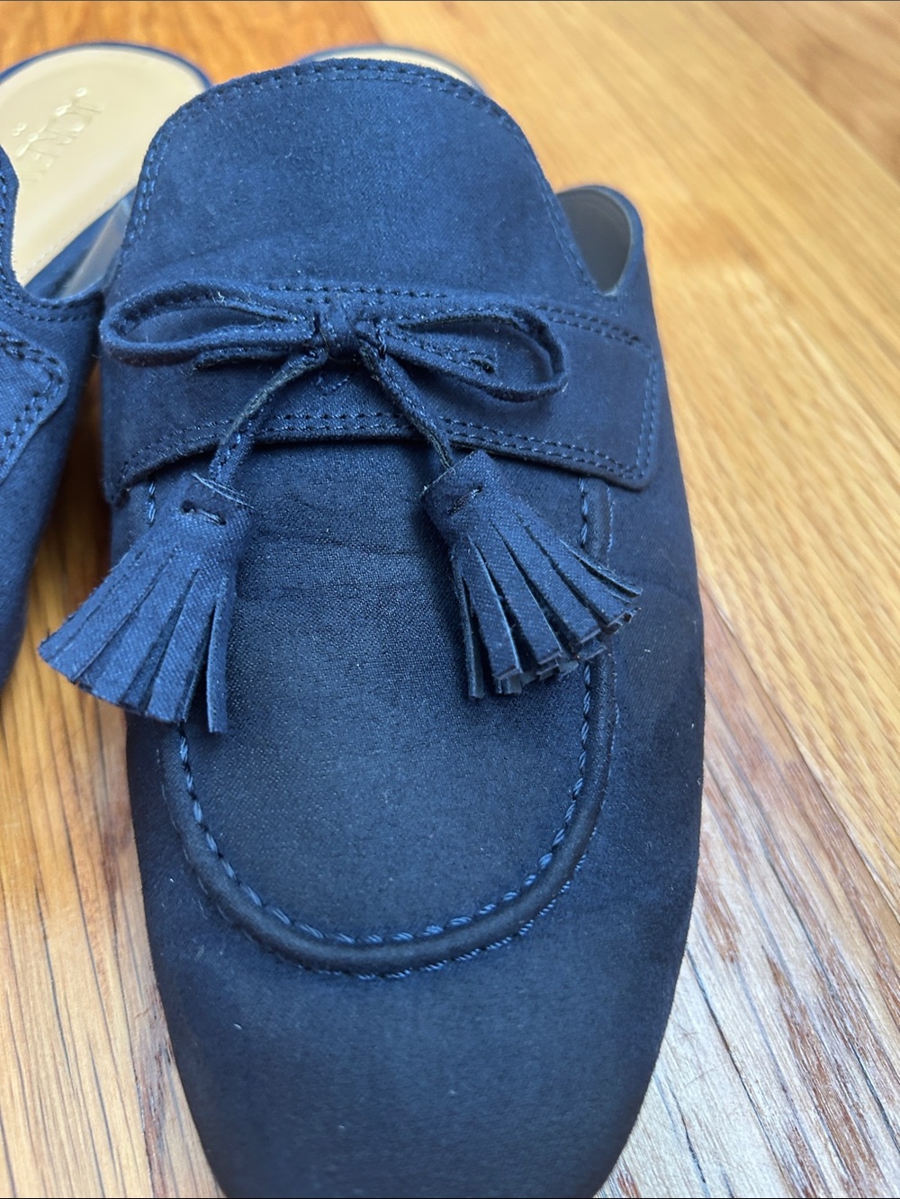 J. Crew Navy Suede Tassel Mule - Picture 3 of 3
